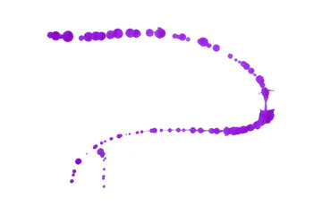 Purple splash watercolor texture, stains, watercolor drips, watercolor spread on transparent background.