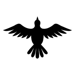 Abstract bird icon with spread wings