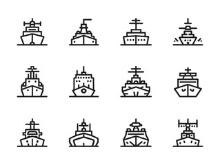Destroyer sleek military line drawing artwork