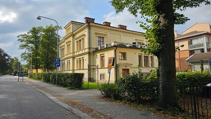 Sweden. Houses and streets in the city of Linköping. Östergötland province.