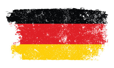 Obraz premium Grunge vector illustration of German flag with dust effect design