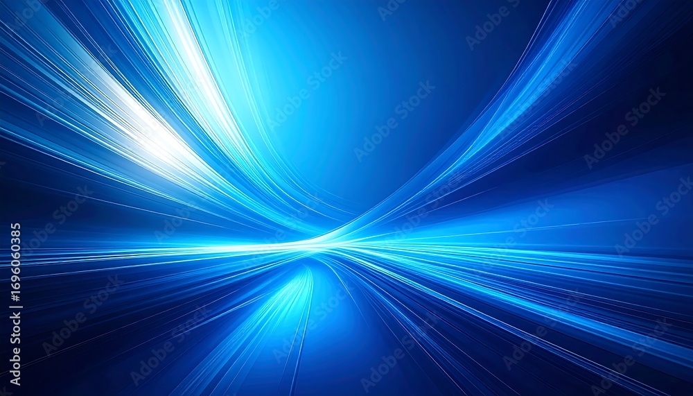 Wall mural dynamic blue abstract with flowing lines and a sense of speed. visuals suggest movement and energy, 