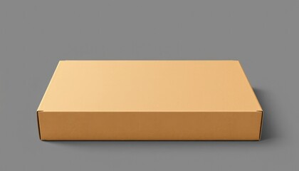 Minimalist Cardboard Box on Gray Surface