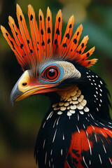 portrait of an exotic bird. generative ai