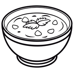 Yummy soup in a bowl.