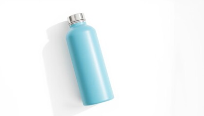Minimalist Light Blue Water Bottle for Hydration
