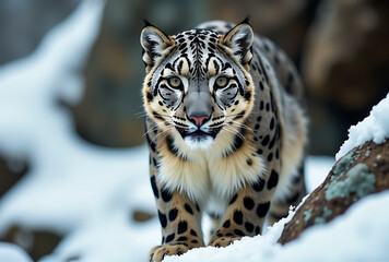 Obraz premium snow leopard portrait