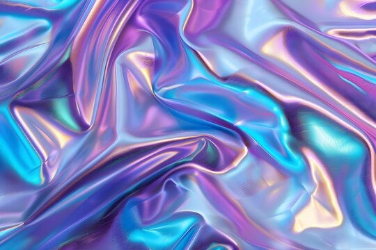 Minimal holographic foil background with shimmering light texture