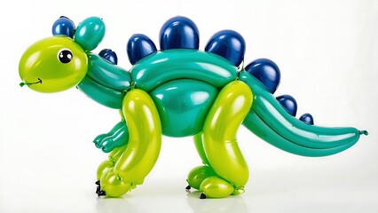 Naklejka premium Green balloon dinosaur sculpture