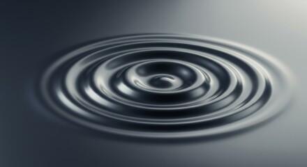 Concentric ripples in a dark liquid surface