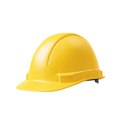 Isolated yellow safety helmet icon on a transparent for industry focus