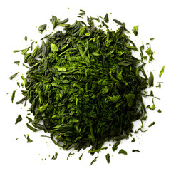 Leaf Green Tea isolated on a transparent background.