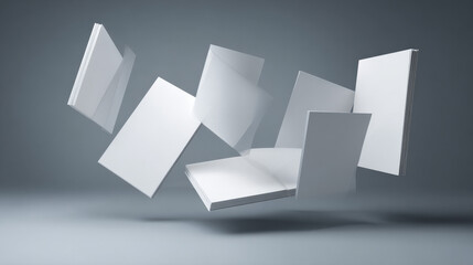 paper book pages turning into e-ink display sheets mid-air educational technology advancement illustration concept scene visual for commercial design use high detail quality stock image illustration c