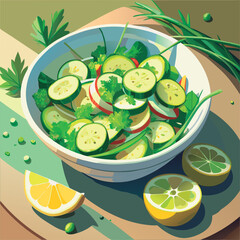 Fresh Cucumber Salad with Lemon