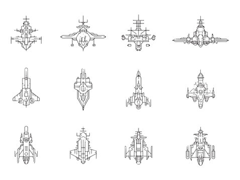 Frigate ultra minimalist naval ship line art