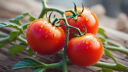 Freshly picked tomatoes