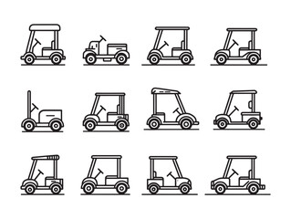 Golf Cart Small Electric Vehicle Illustration © Kamal