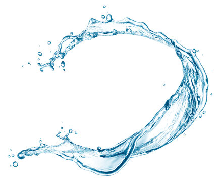 Blue water splash