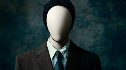A man with an invisible face, his identity completely lost to time and sadness
