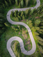 snake road in the mountains