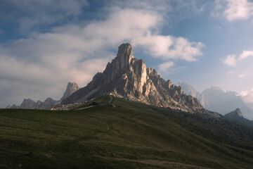 mountain landscape with clouds