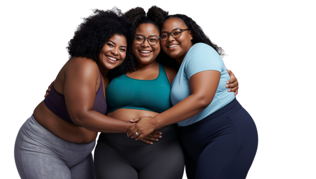 Empowering Body Positivity Capturing the Essence of Diverse Beauty and Togetherness with Isolated - Powered by Adobe