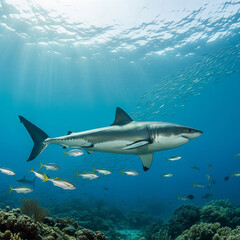 Obraz premium shark in aquarium