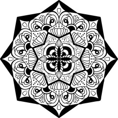 Elegant black and white line art design emphasizing simplicity and contrast, ideal for modern fashion accessories and statement apparel.