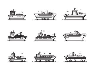 Obraz premium Oil tanker industrial ship vector illustration
