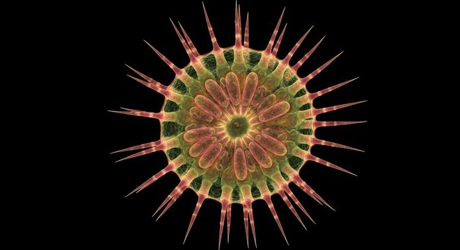 Heliozoa captured in a stunning, high-resolution microscopic portrait

