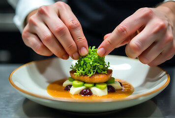 chef is preparing a salad