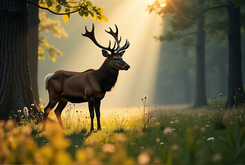 deer in the woods