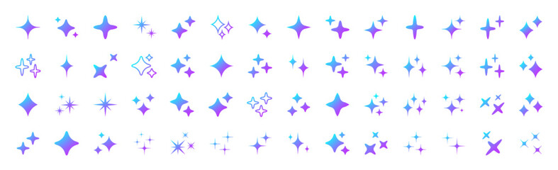 Fototapeta na wymiar Artificial intelligence icons set. Generative Ai logo. Star symbol. Generate icon. AI stars icon. Vector illustration.