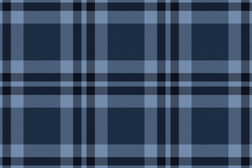 Classic blue plaid pattern. Seamless textile design with intersecting lines. Suits backgrounds, fashion  traditional aesthetics. Timeless style.