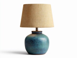 Stylish ceramic lamp with a textured beige shade suitable for modern home decor