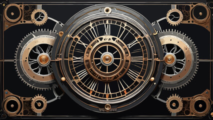 Obraz premium old clock mechanism