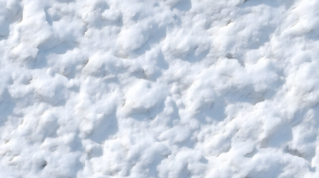 High-resolution close-up texture of snow surface, white winter background ideal for seasonal mockups, holiday cards, cold weather themes and design templates.