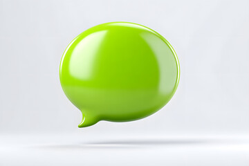 3D chat bubble isolated. Modern communication symbol for messaging apps, conversations, and digital design.