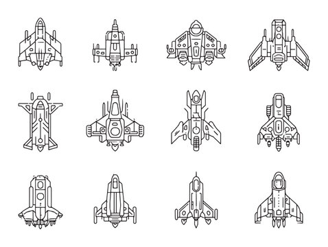 Spaceship Futuristic Vehicle Space Exploration Technology Icon