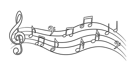  Outline Black White Line