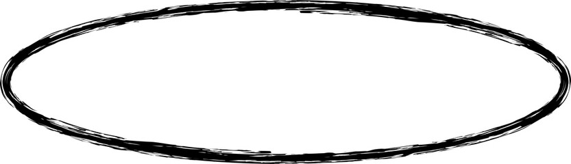 Obraz premium Oval frames brush painted, ink stamp, circle banner