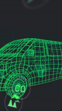 Animation of network of connections and network drawing wearing vr headset