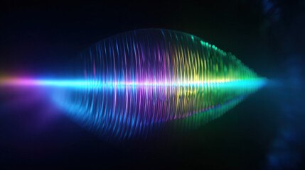 ring of audio spectrogram peaks fading as they enter soft gradient bubble noise cancellation concept illustration concept scene visual for commercial design use high detail quality stock image illustr