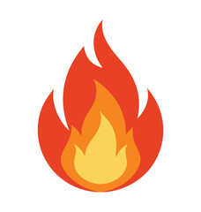 A vibrant vector set of orange and yellow fire icons symbolizing heat and danger