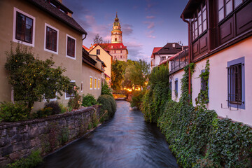 Cesky Krumlov, Czech Republic. Cityscape image of Cesky Krumlov, Czech Republic at beautiful summer sunset.