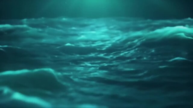 Oceanic Serenity: An abstract capture of deep blue ocean water, showcasing the calm movement and tranquility of the sea, evoking a sense of peace and endless expanse.
