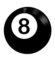 Billiard Ball Number 8 Illustration