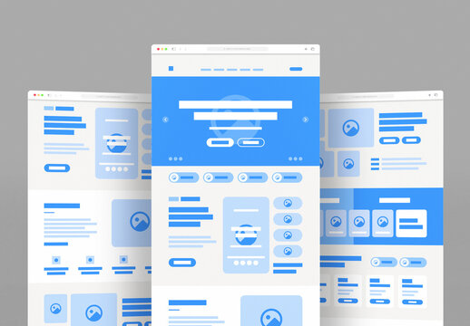 Innovative Landing Page Wireframe Template for Modern Web Design