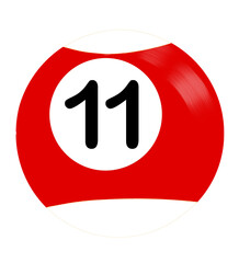 Billiard Ball Number 11 Illustration