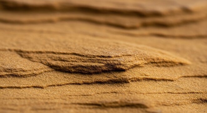 Close-up of Textured Sandstone Layers Natural Earth Tones. - Powered by Adobe